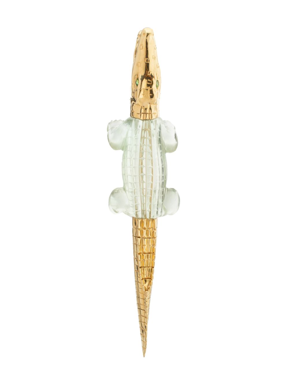 Bibi van der Velden 18kt yellow gold Alligator Bite single earring von Bibi van der Velden