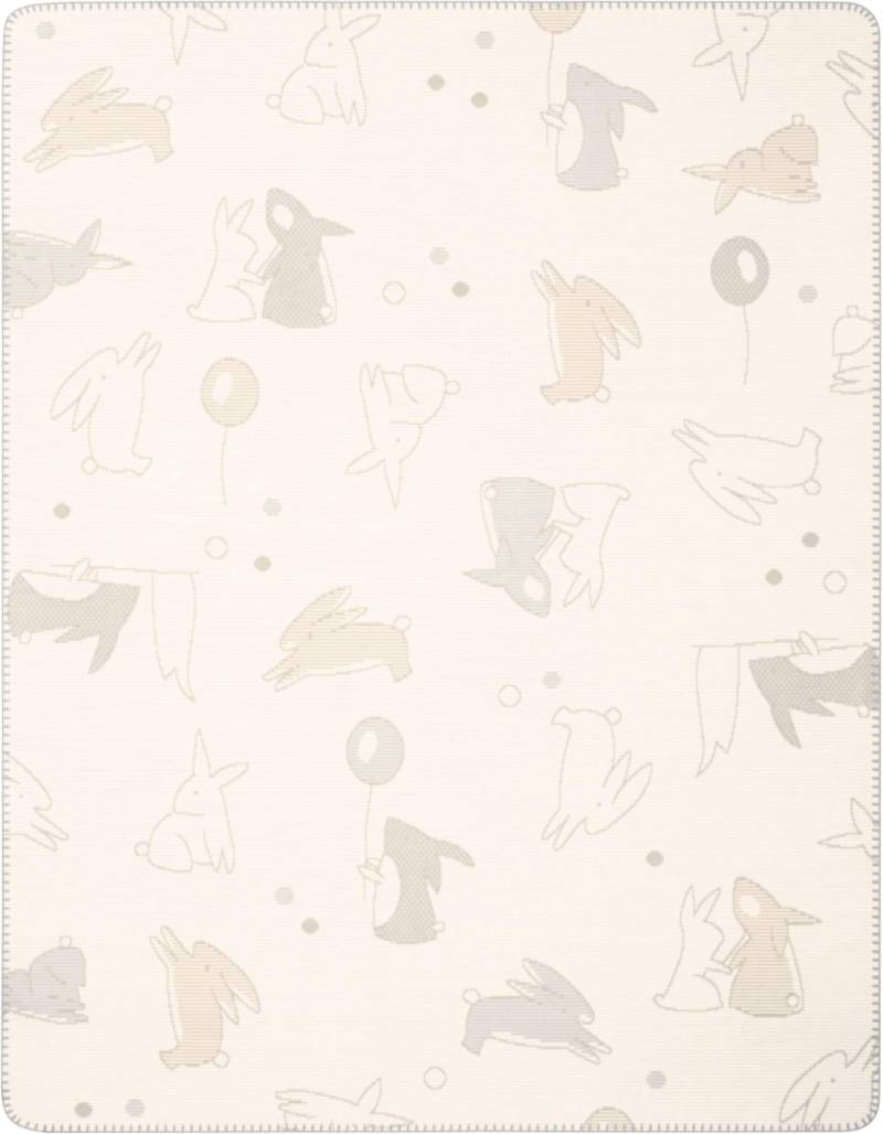 Biederlack Babydecke »Babydecke Littel Rabbits«, Babydecke Littel Rabbits mit verspielten Hasen von Biederlack