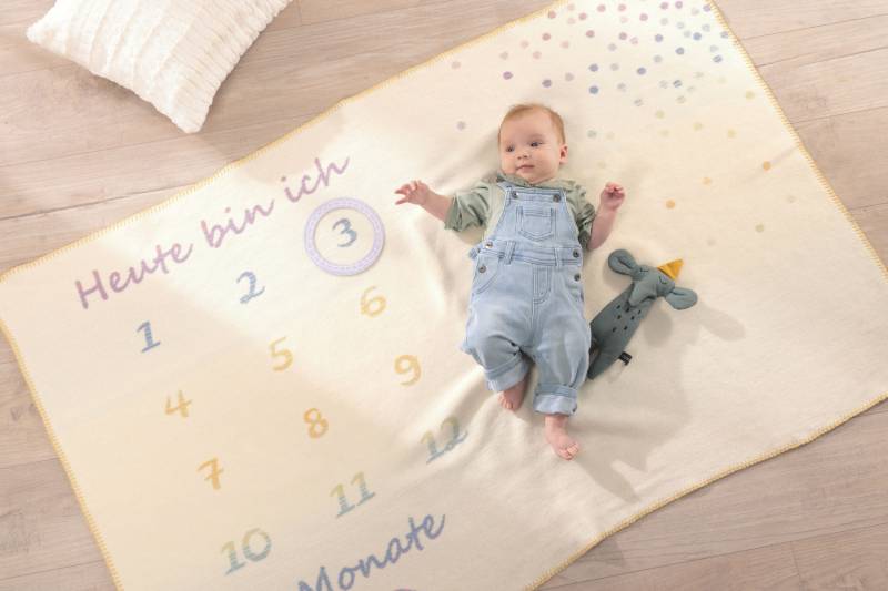 Biederlack Babydecke »Babydecke Milestone«, Babydecke Milestone, die perfekte Fotodecke von Biederlack