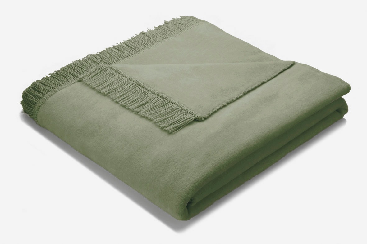 Biederlack Wohndecke »Unicolour Franse«, in vielen Farben, Kuscheldecke Biederlack Wohndecke »Unicolour Franse«, in vielen Farben, Kuscheldecke von Biederlack