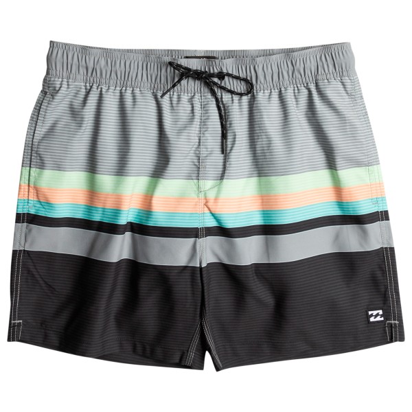 Billabong - All Day HTR Stripes Layback - Badehose Gr S grau von Billabong