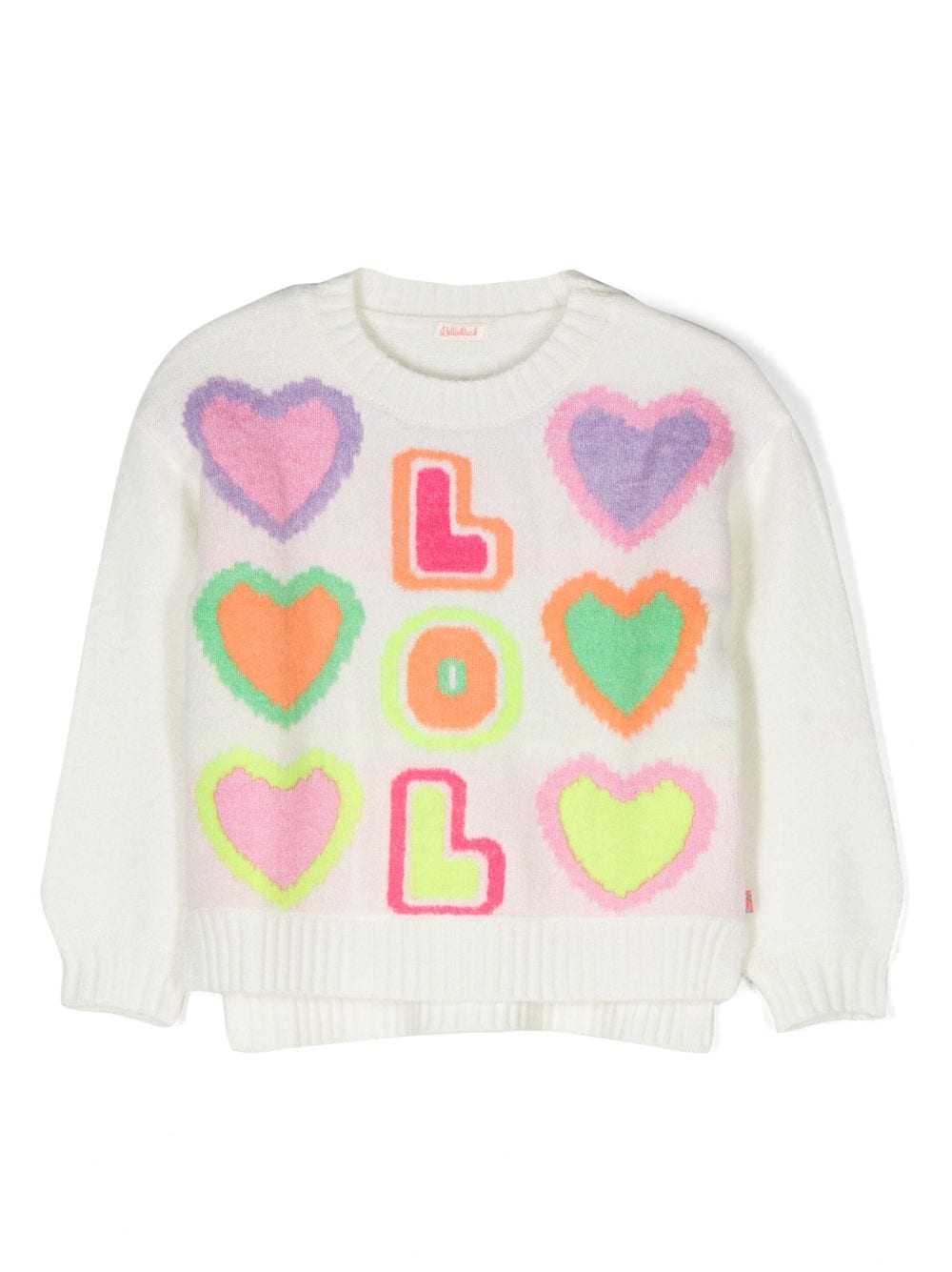 Billieblush Lol intarsia knitted jumper - White von Billieblush