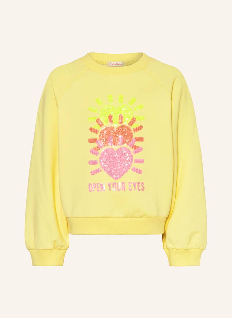 Billieblush Sweatshirt Mit Pailletten gelb von Billieblush