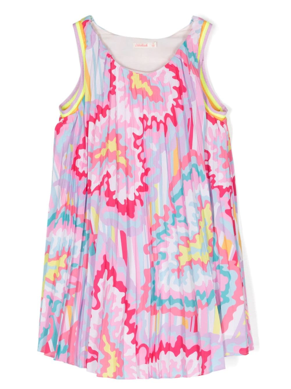 Billieblush abstract-print plissé dress - Pink von Billieblush