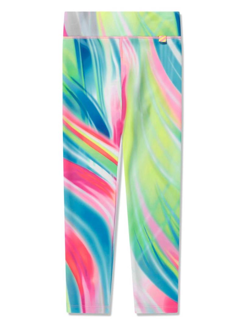 Billieblush abstract-stripe stretch leggings - Blue von Billieblush