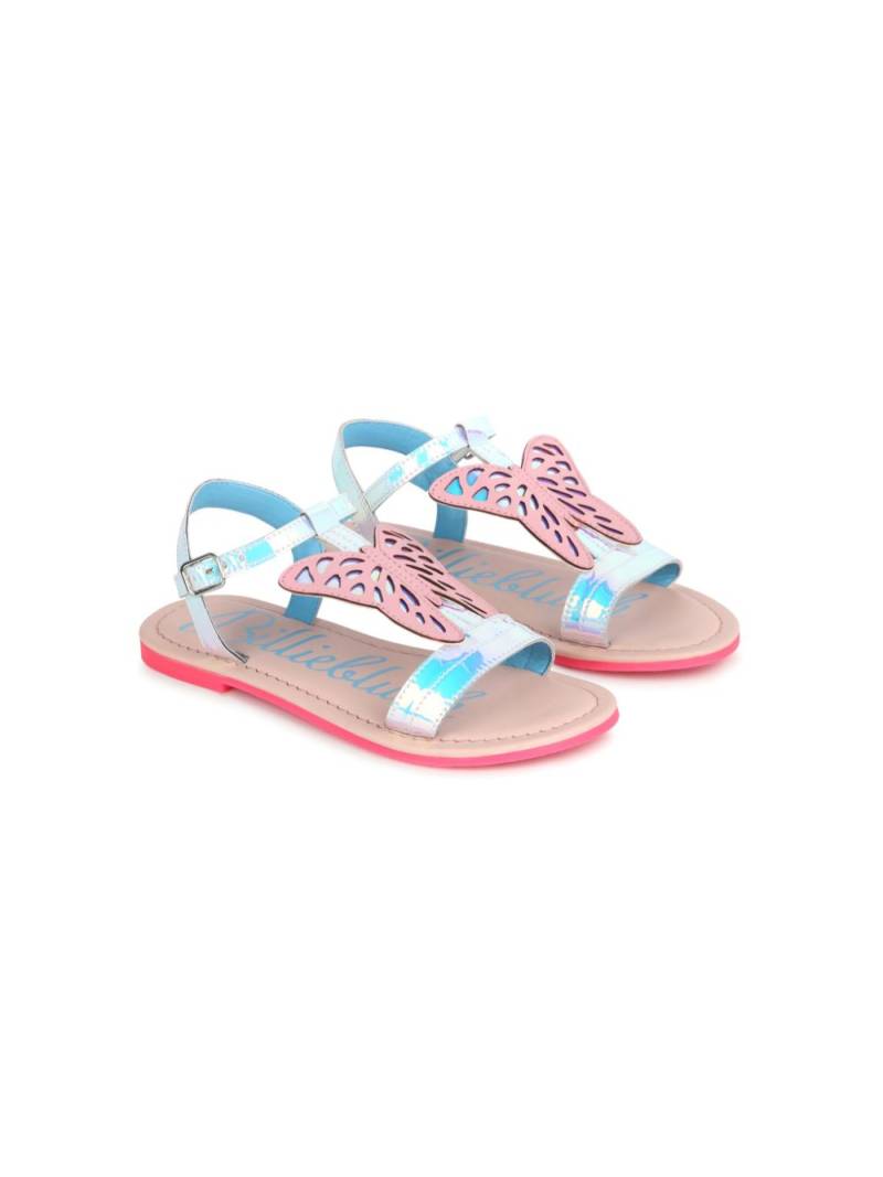 Billieblush butterfly-motif iridescent sandals - Blue von Billieblush