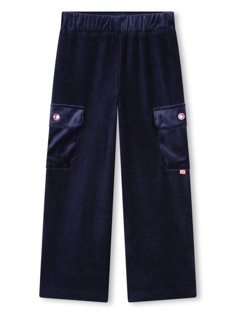 Billieblush corduroy velvet trousers - Blue von Billieblush