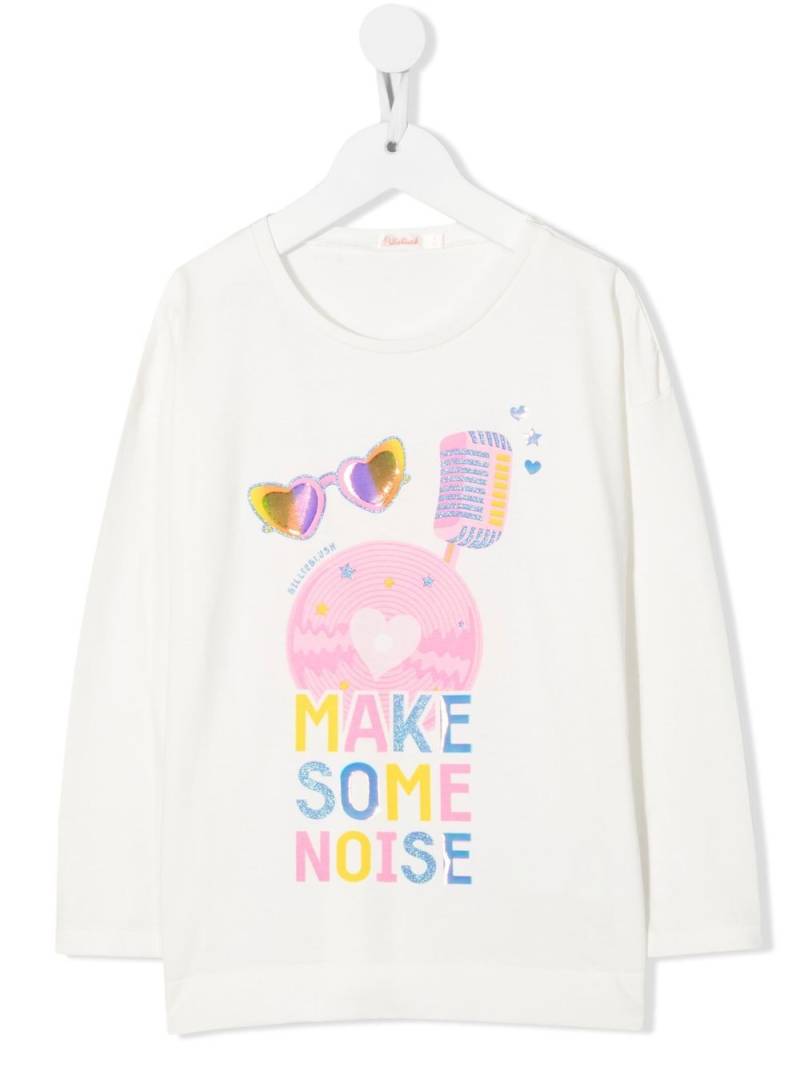 Billieblush graphic-print long-sleeve T-shirt - White von Billieblush