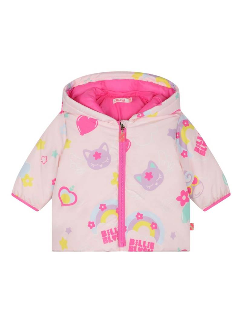 Billieblush graphic-print padded jacket - Pink von Billieblush