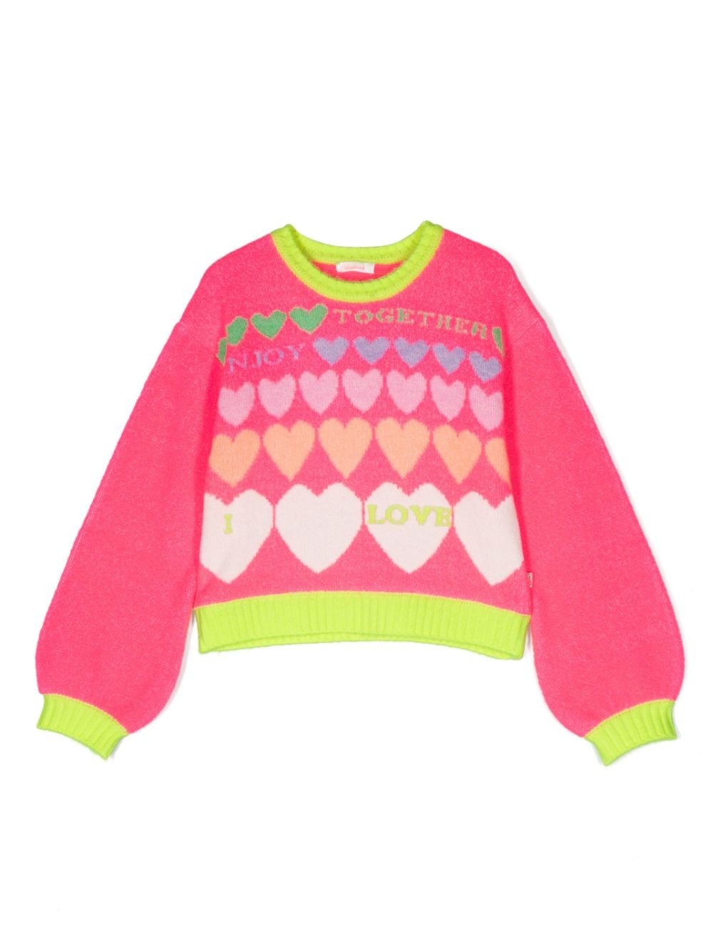 Billieblush heart-intarsia jumper - Pink von Billieblush