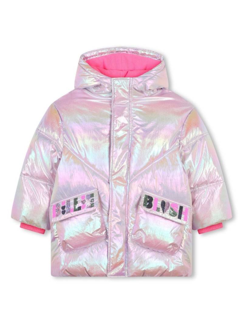 Billieblush hooded puffer jacket - Pink von Billieblush