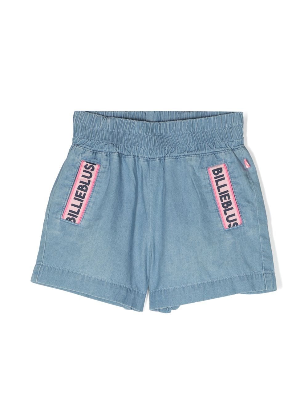 Billieblush logo-tape denim shorts - Blue von Billieblush