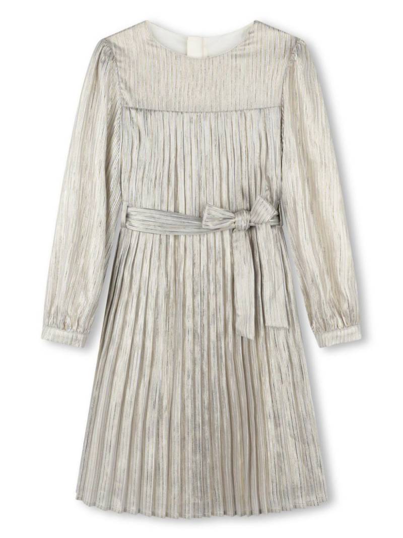 Billieblush pleated striped dress - Gold von Billieblush