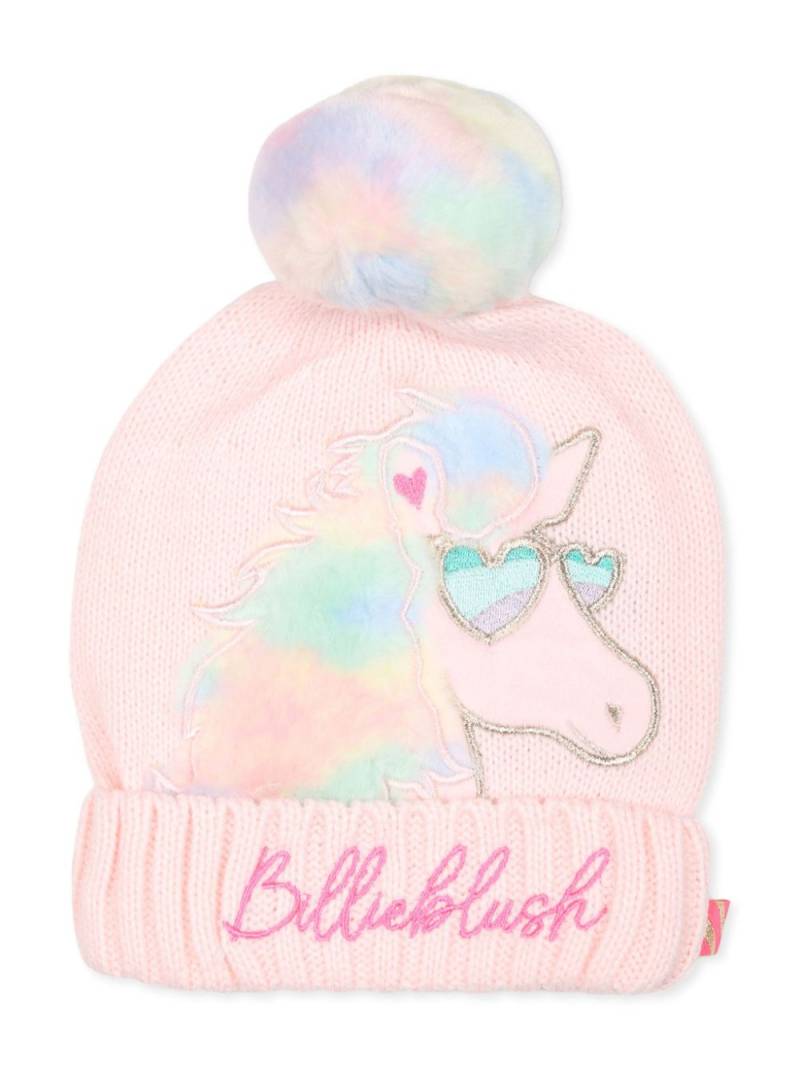 Billieblush pompom-detail beanie - Pink von Billieblush