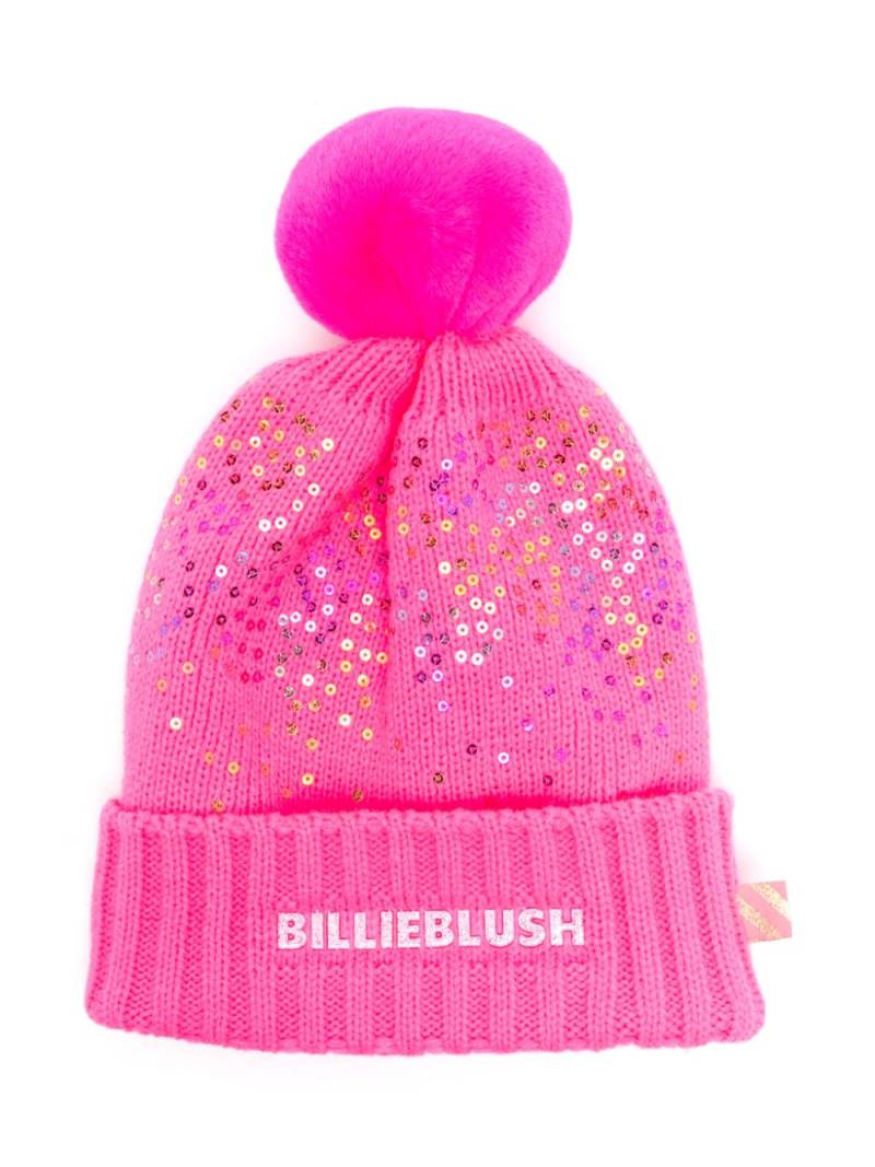 Billieblush sequin-embellished beanie hat - Pink von Billieblush