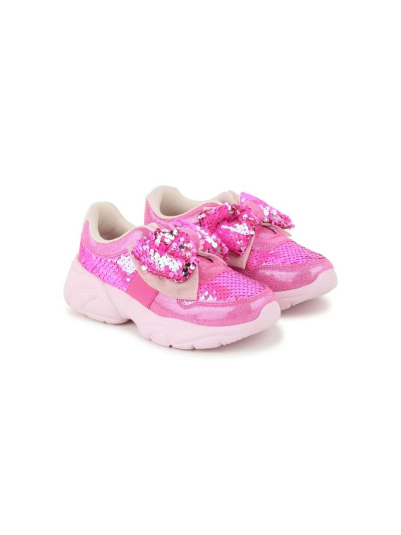 Billieblush sequin-embellished bow sneakers - Pink von Billieblush