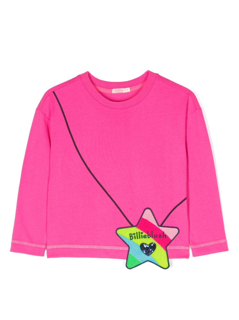 Billieblush star-appliqué long-sleeved T-shirt - Pink von Billieblush