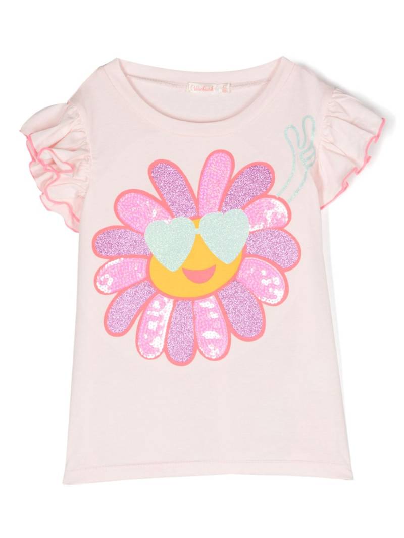 Billieblush sun-print cotton T-shirt - Pink von Billieblush