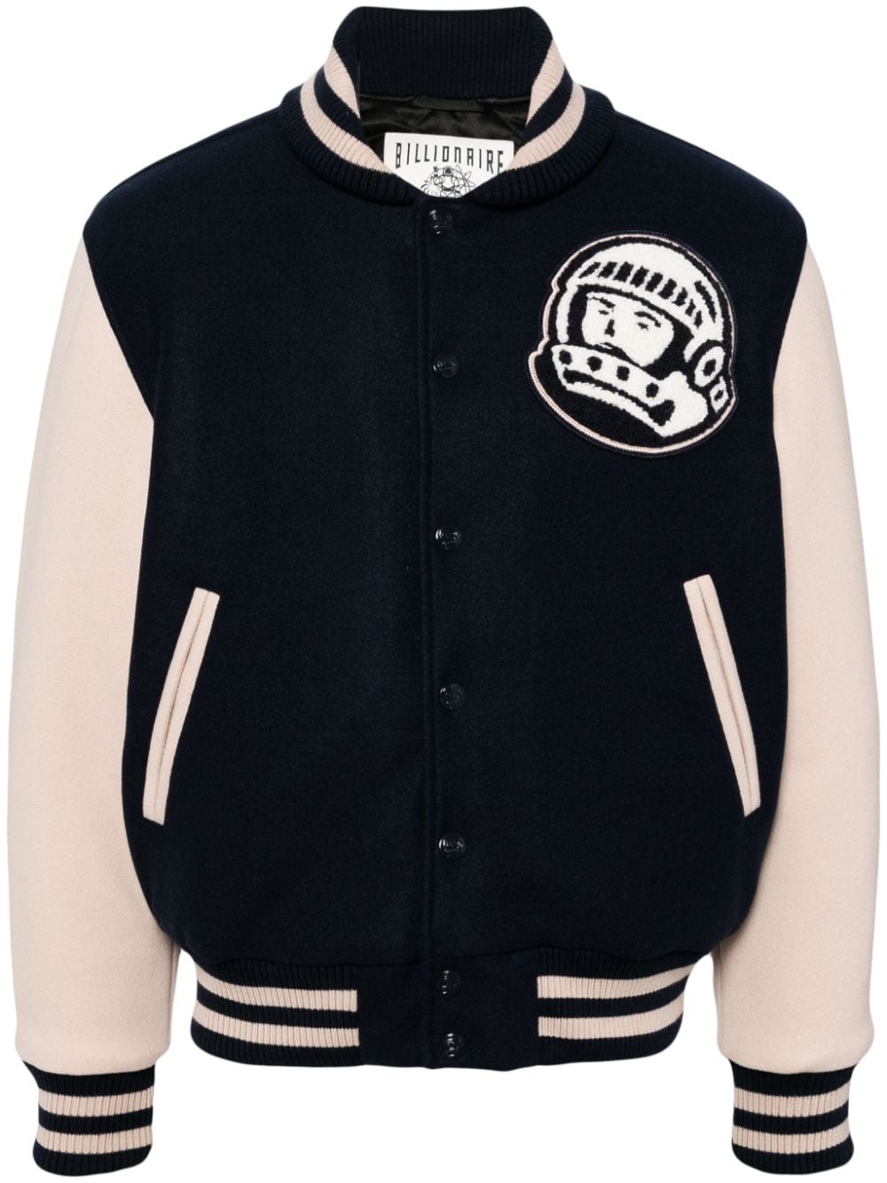 Billionaire Boys Club logo-patched bomber jacket - Blue von Billionaire Boys Club