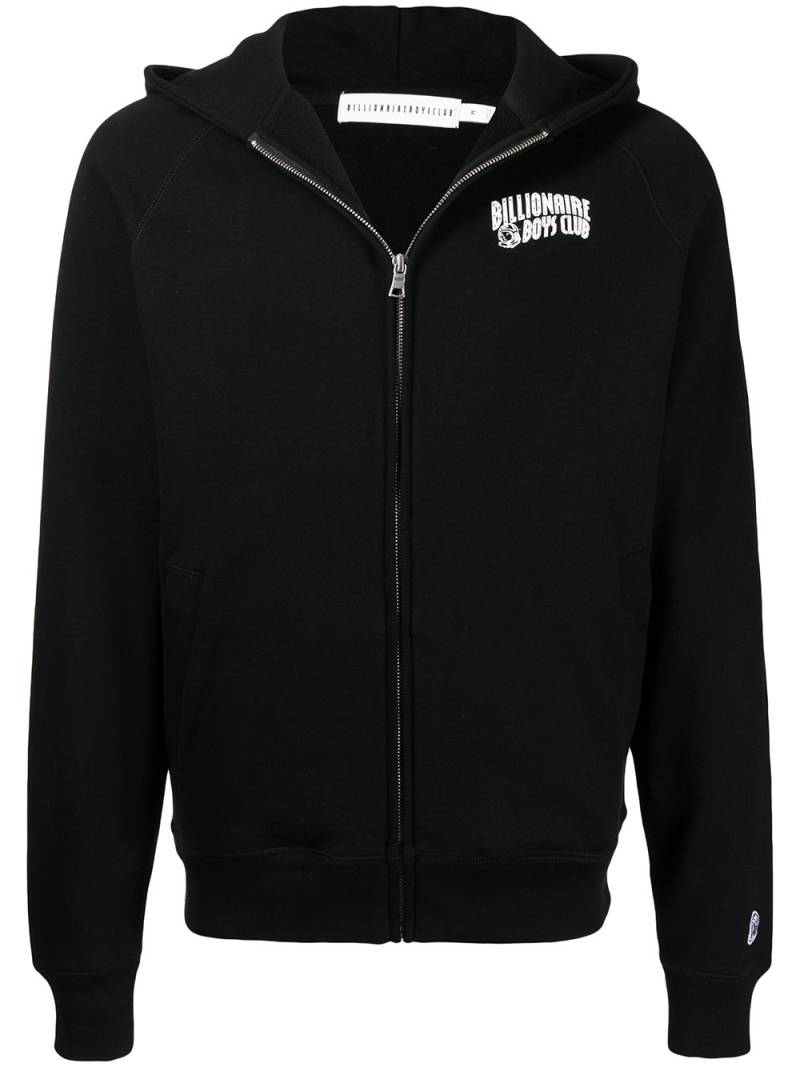 Billionaire Boys Club logo-print zip-up hoodie - Black von Billionaire Boys Club