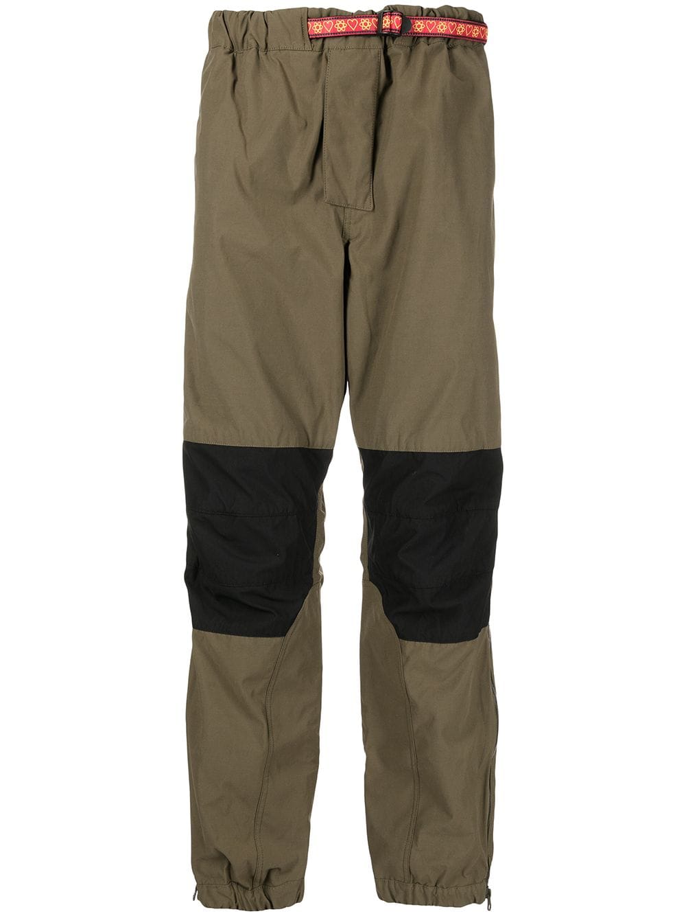 Billionaire Boys Club panelled drawstring-waist straight-leg trousers - Green von Billionaire Boys Club