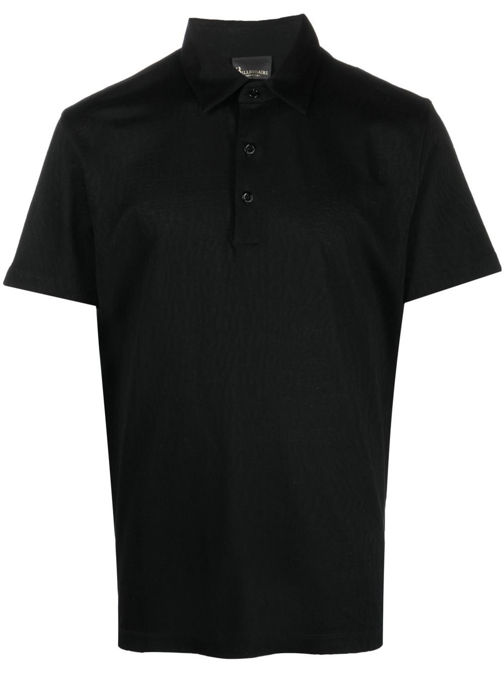 Billionaire button-placket detail polo shirt - Black von Billionaire