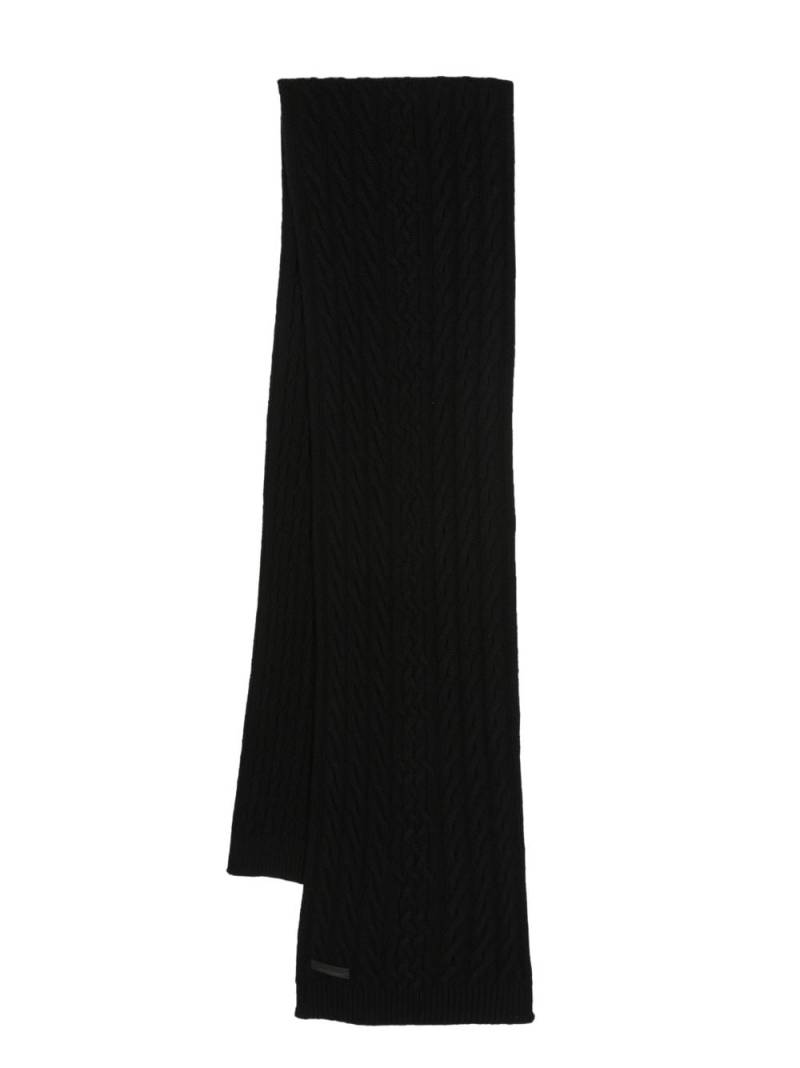 Billionaire cable-knit wool-blend scarf - Black von Billionaire