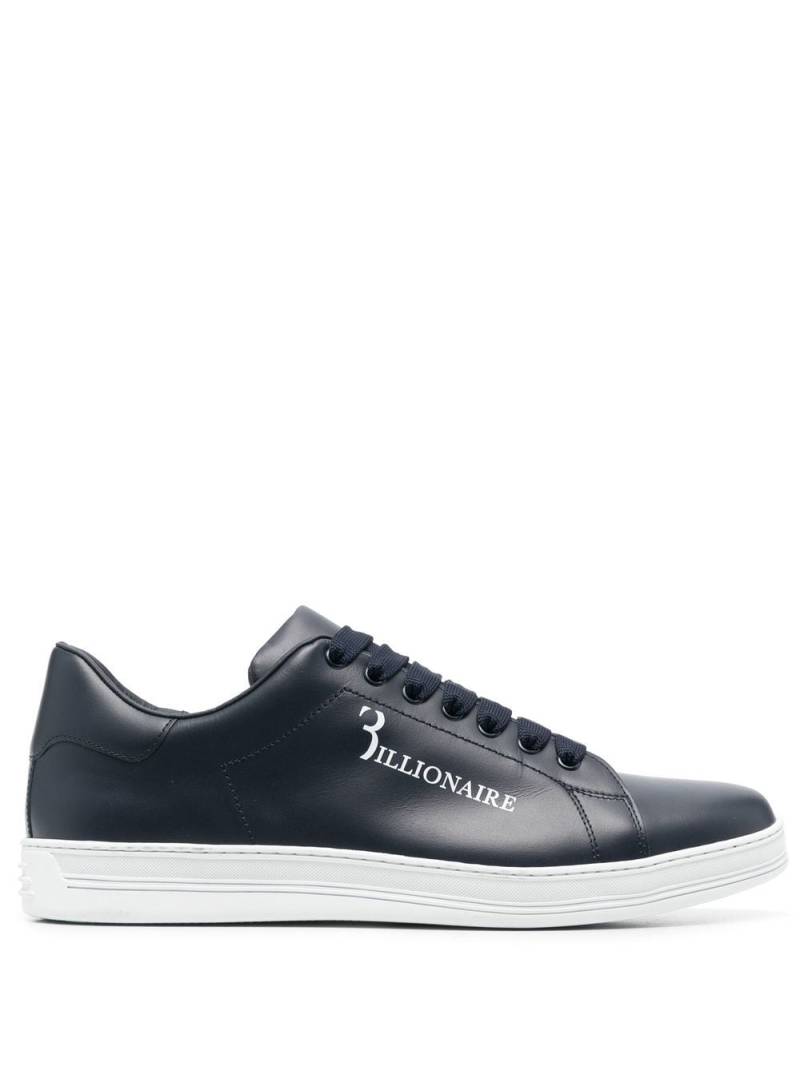 Billionaire calf-leather low-top sneakers - Blue von Billionaire