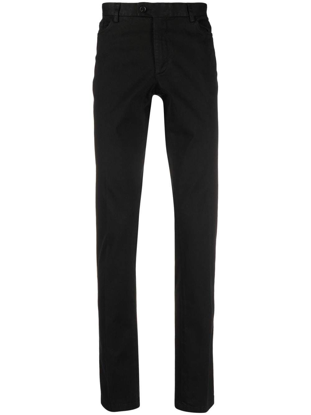 Billionaire classic black cotton straight leg trousers von Billionaire