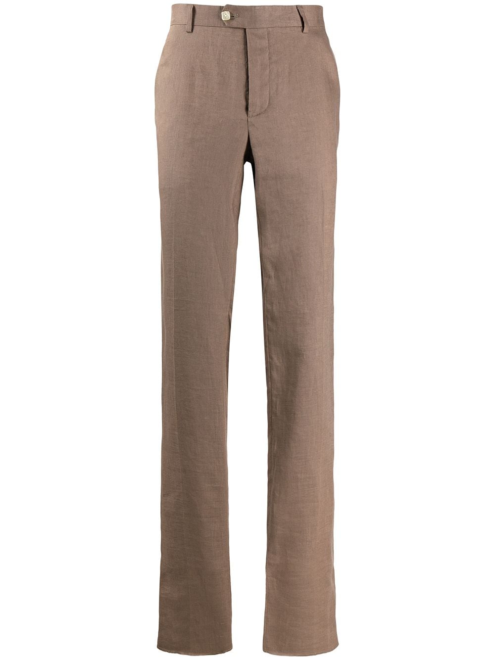 Billionaire crest embroidery tailored trousers - Brown von Billionaire