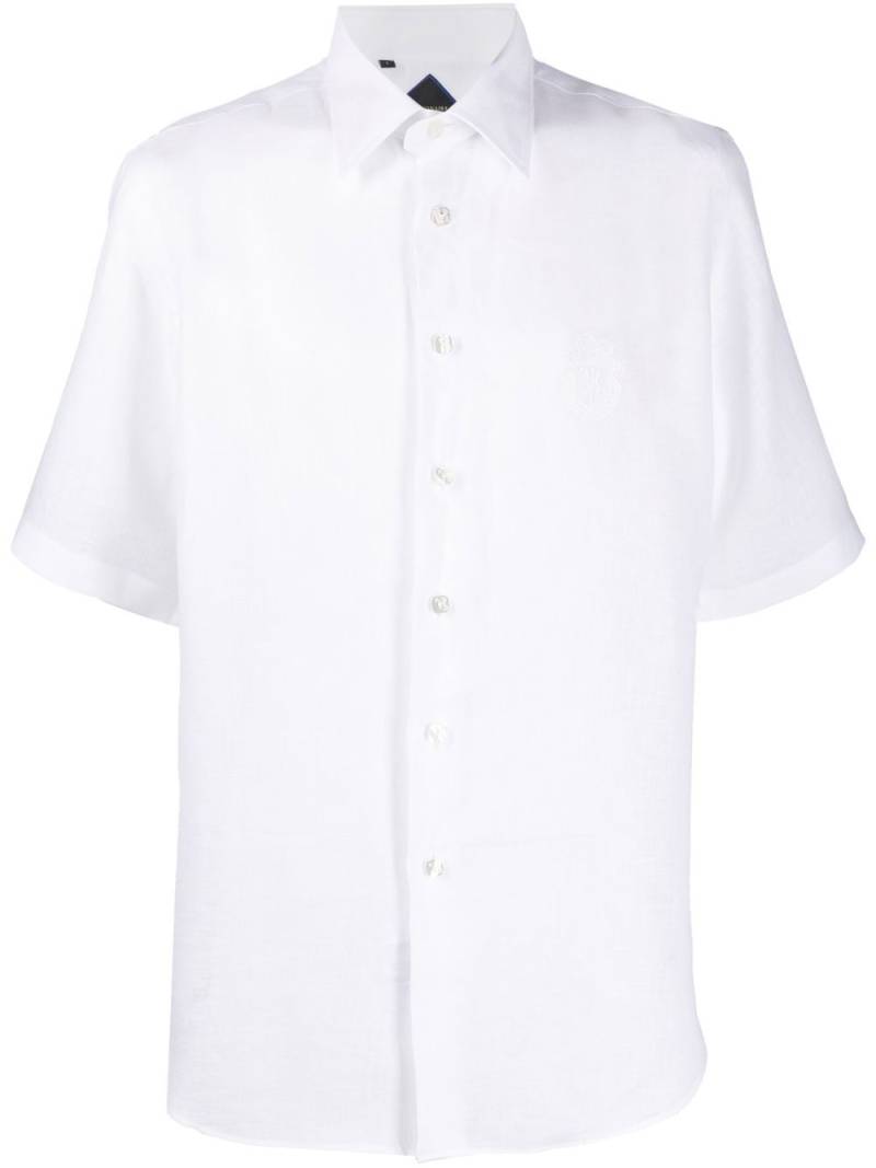 Billionaire crest-motif short-sleeved shirt - White von Billionaire