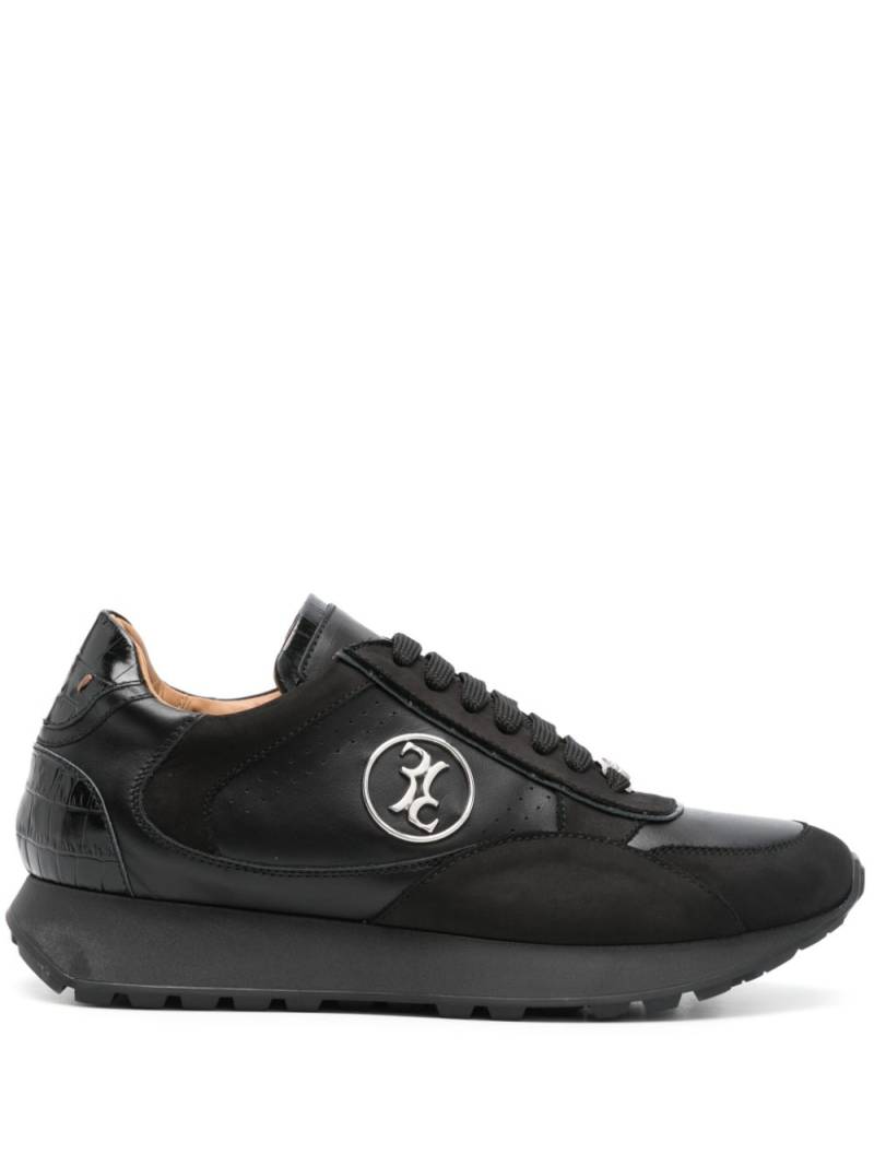 Billionaire croc-effect panel sneakers - Black von Billionaire