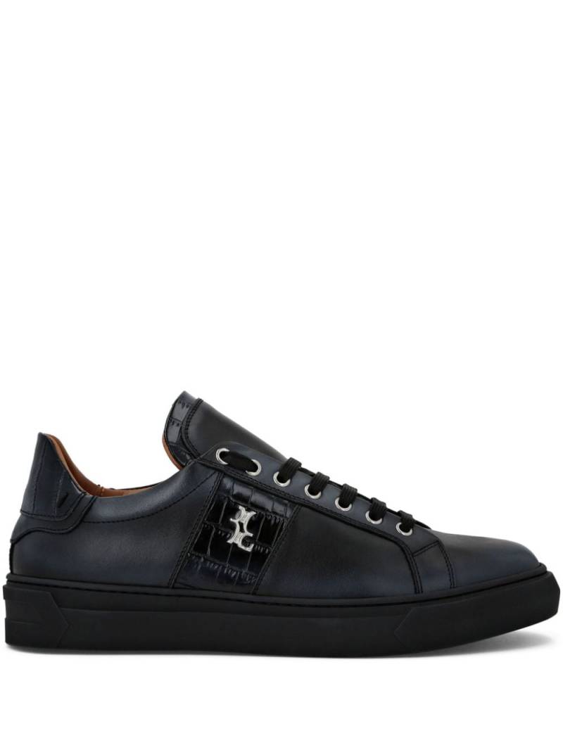 Billionaire crocodile-embossed leather sneakers - Black von Billionaire