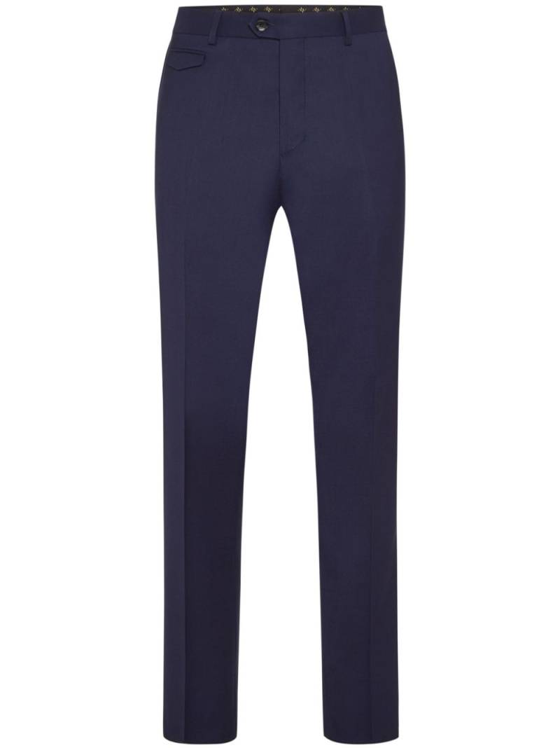 Billionaire embroidered wool chinos - Blue von Billionaire