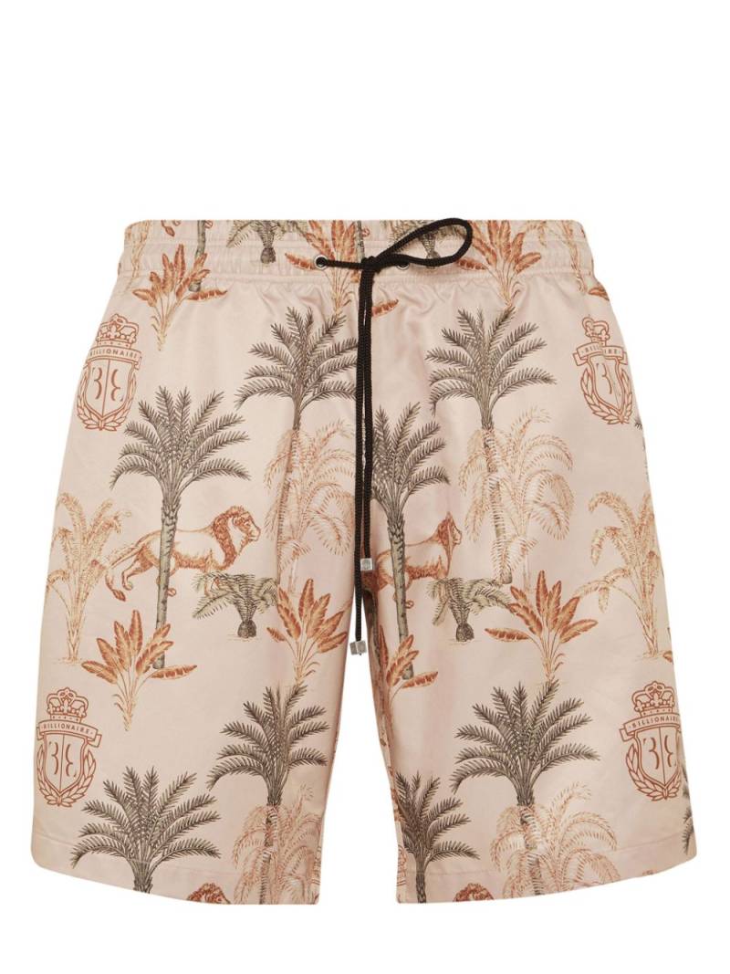 Billionaire graphic-print swim shorts - Neutrals von Billionaire