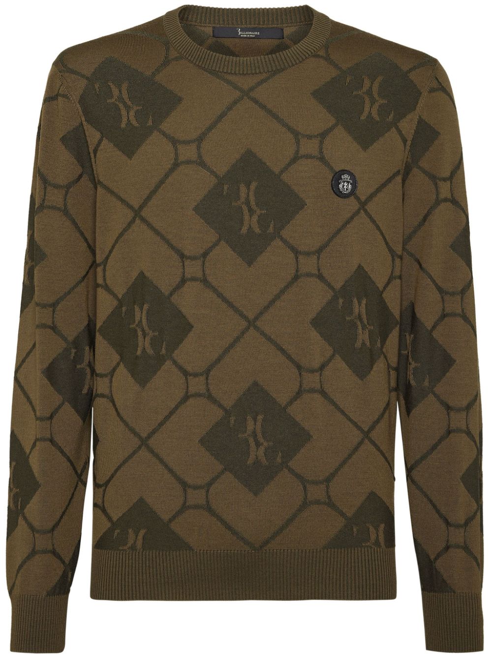 Billionaire intarsia-knit jumper - Green von Billionaire