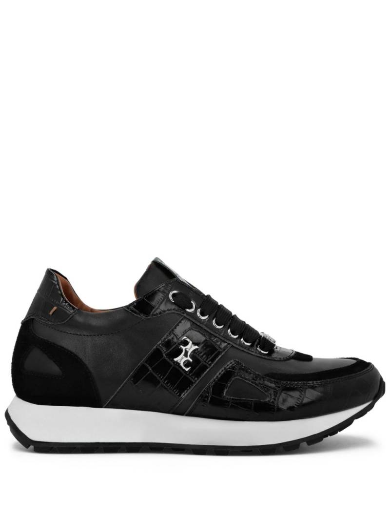 Billionaire leather running sneakers - Black von Billionaire