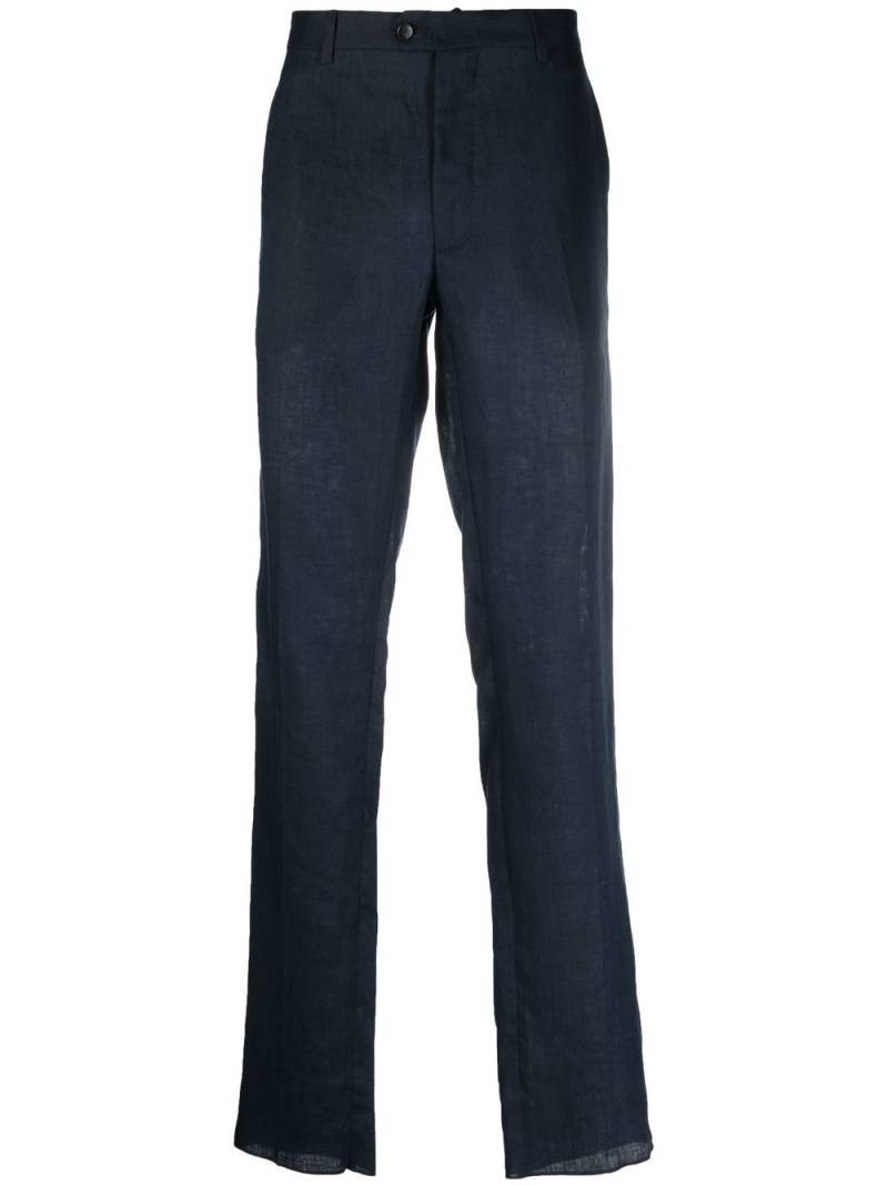 Billionaire linen tailored trousers - Blue von Billionaire