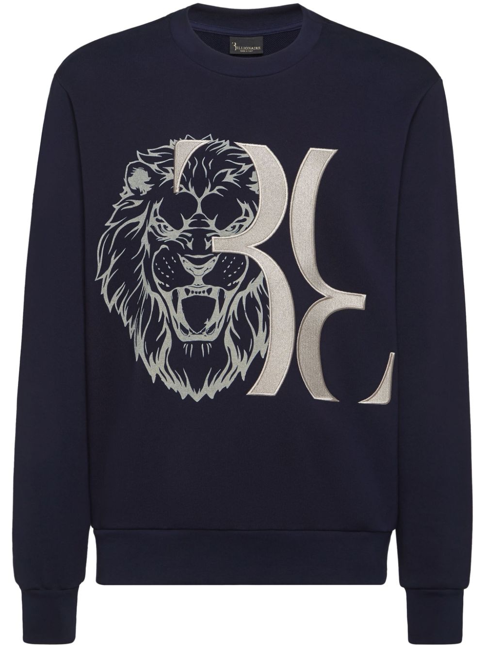 Billionaire lion-print cotton sweatshirt - Blue von Billionaire
