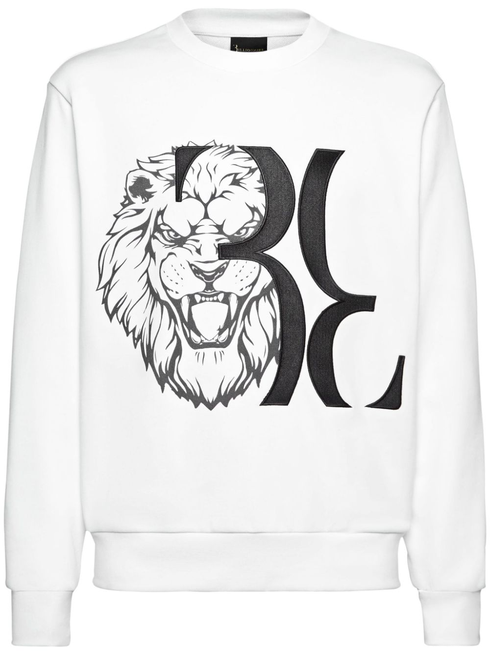 Billionaire lion-print cotton sweatshirt - White von Billionaire