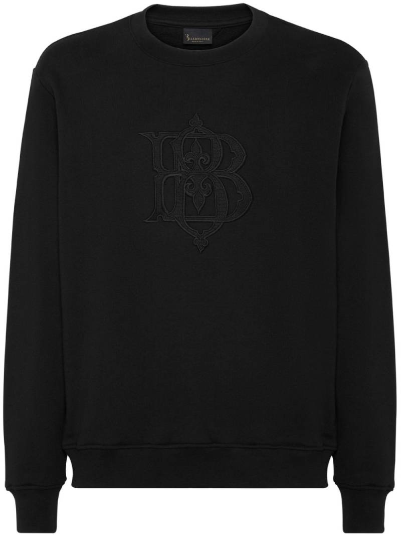 Billionaire logo-appliqué cotton sweatshirt - Black von Billionaire