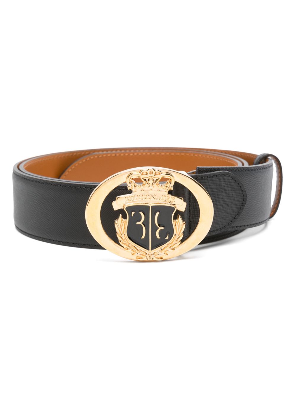 Billionaire logo-buckle belt - Black von Billionaire