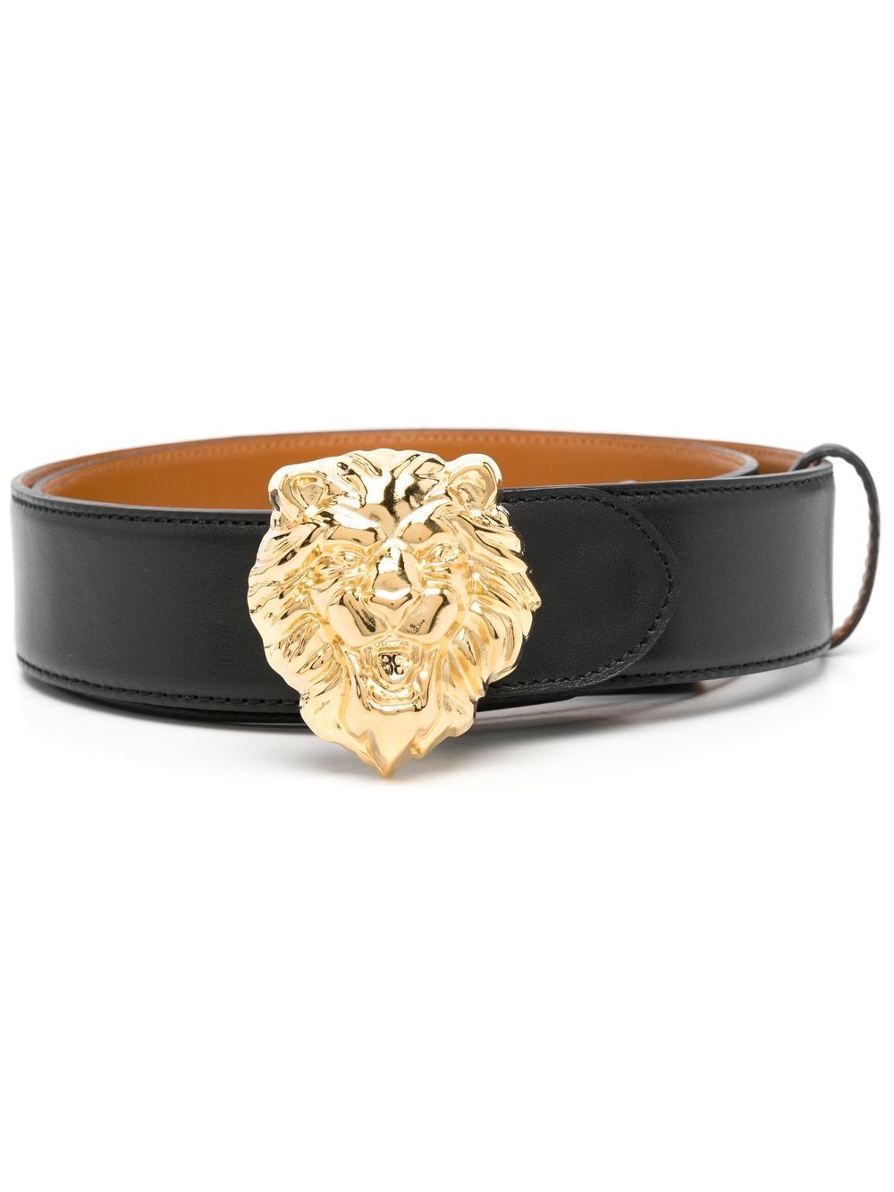 Billionaire logo-buckle leather belt - Black von Billionaire