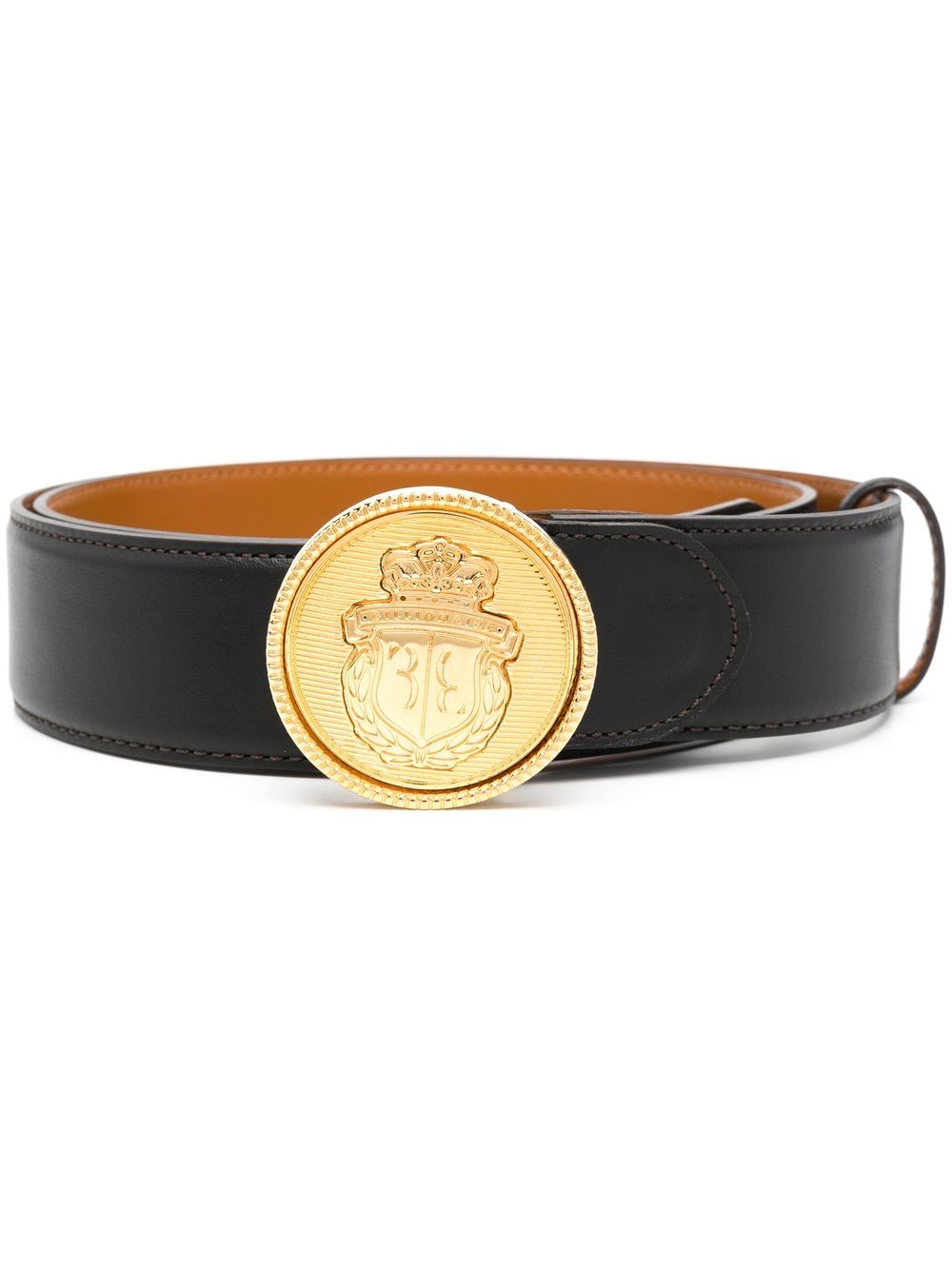 Billionaire logo-buckle leather belt - Brown von Billionaire