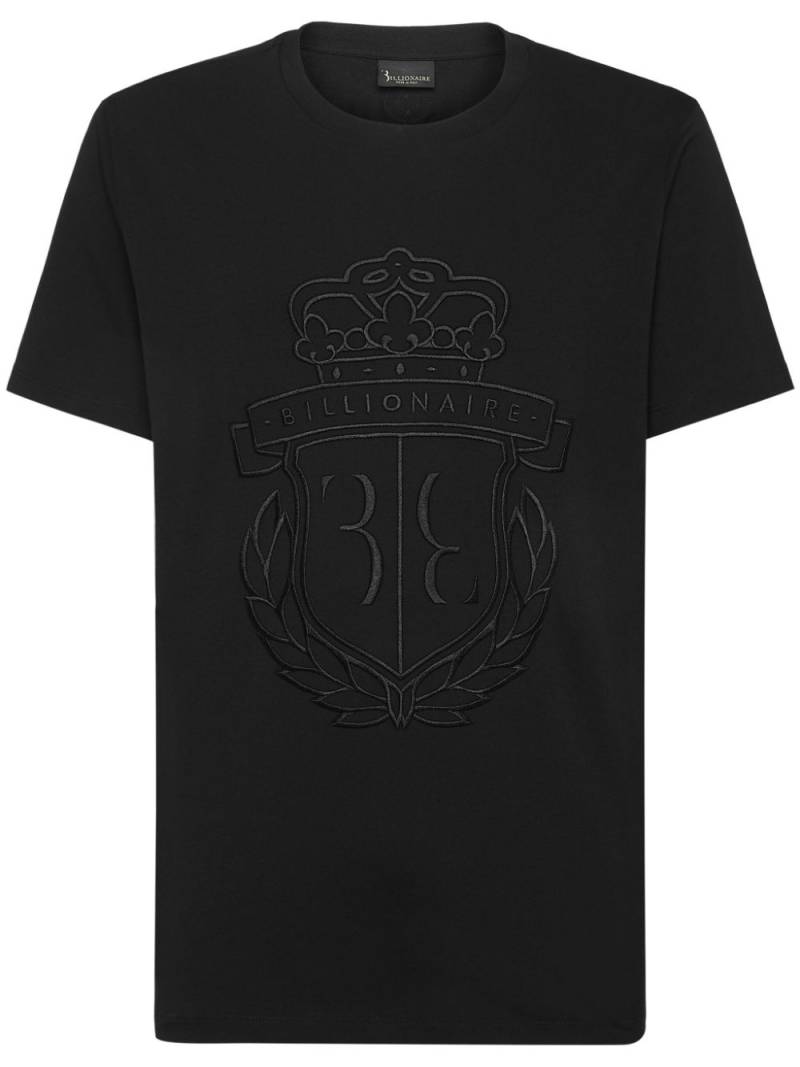 Billionaire logo-embroidered cotton T-shirt - Black von Billionaire