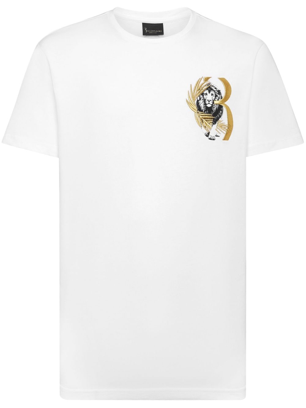 Billionaire logo-embroidered cotton T-shirt - White von Billionaire