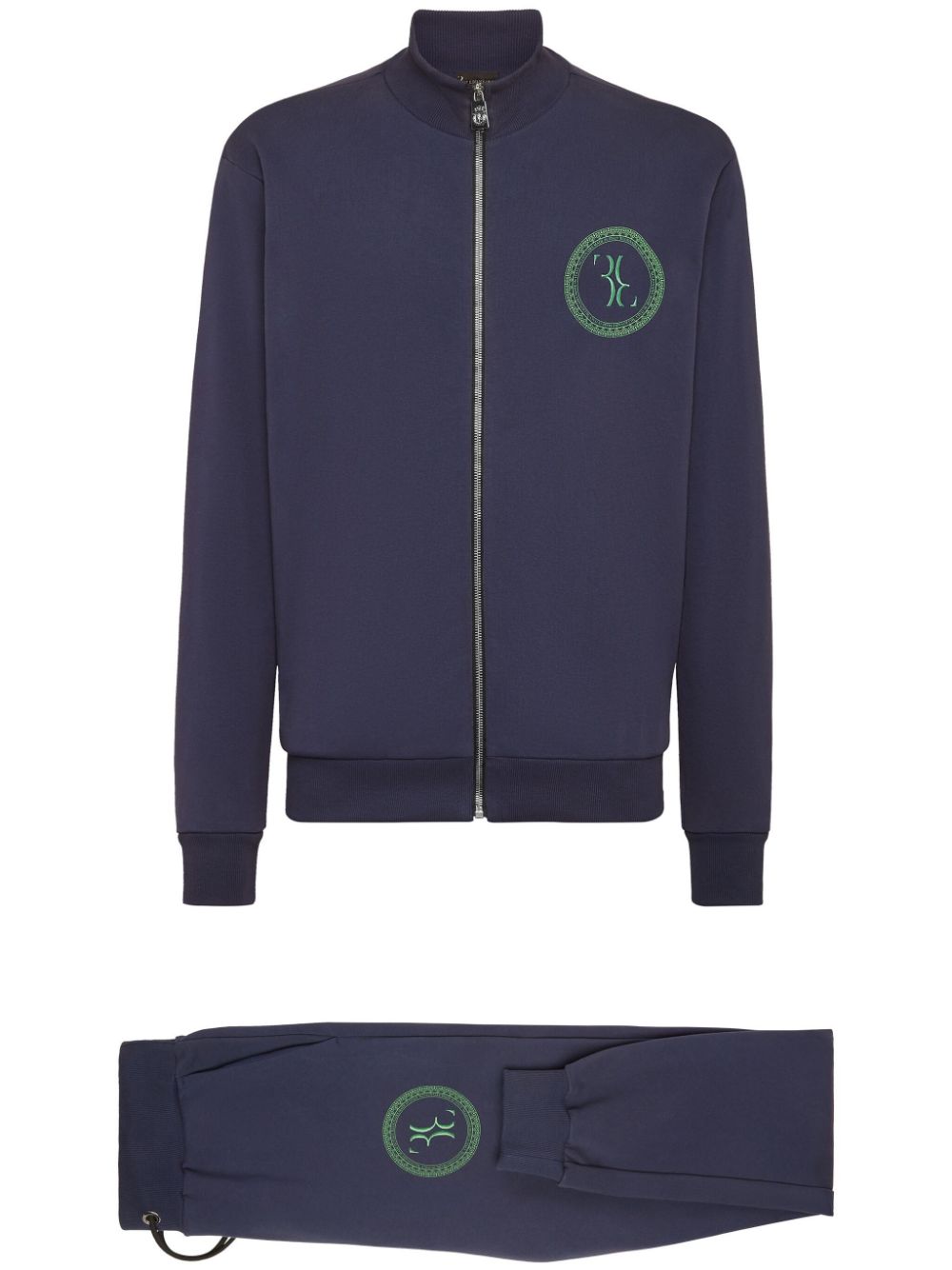 Billionaire logo-embroidered cotton jogging set - Blue von Billionaire