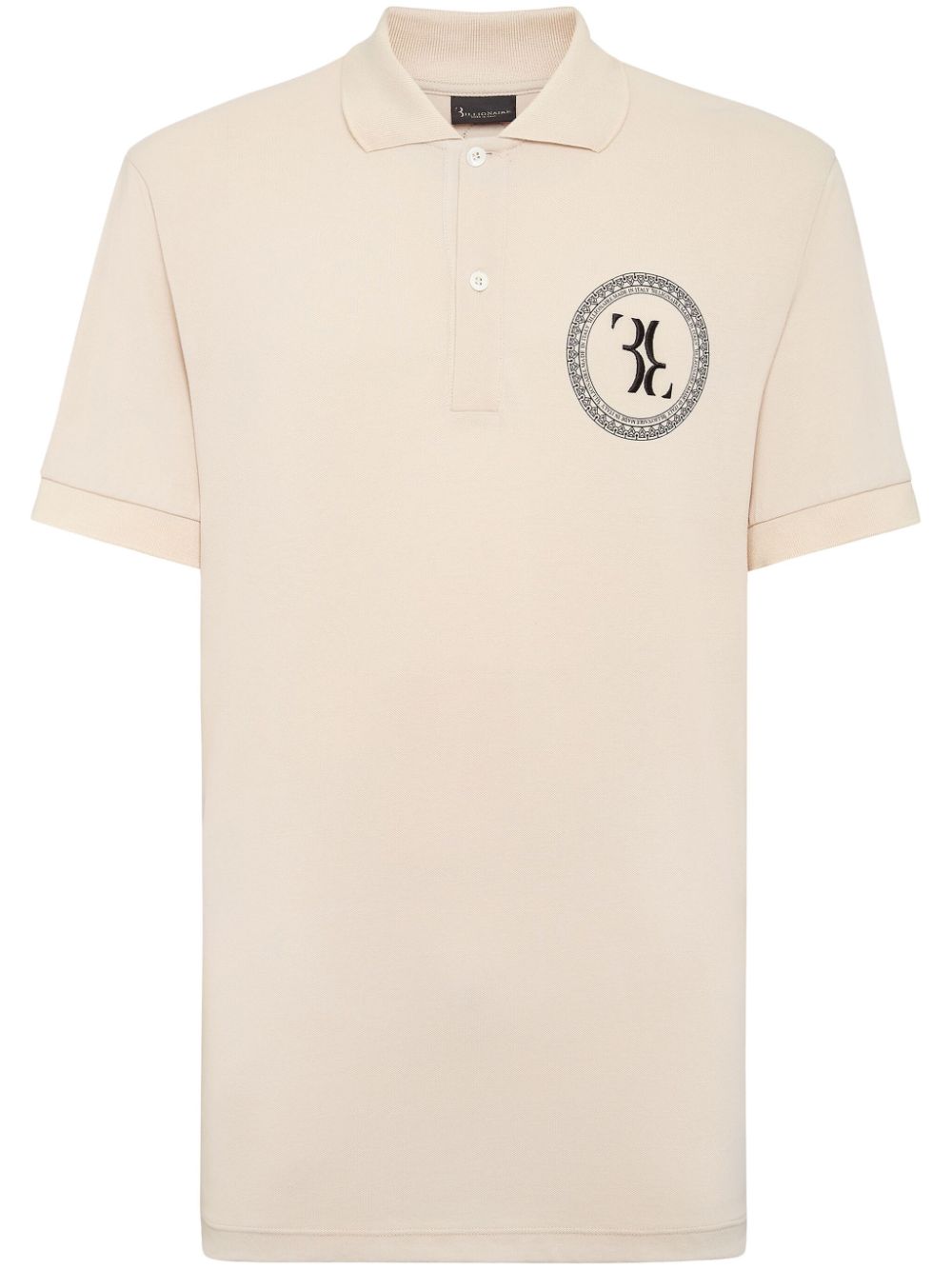 Billionaire logo-embroidered cotton polo shirt - Neutrals von Billionaire