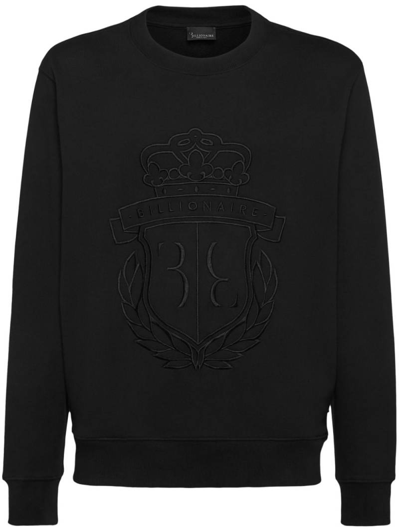 Billionaire logo-embroidered cotton sweatshirt - Black von Billionaire