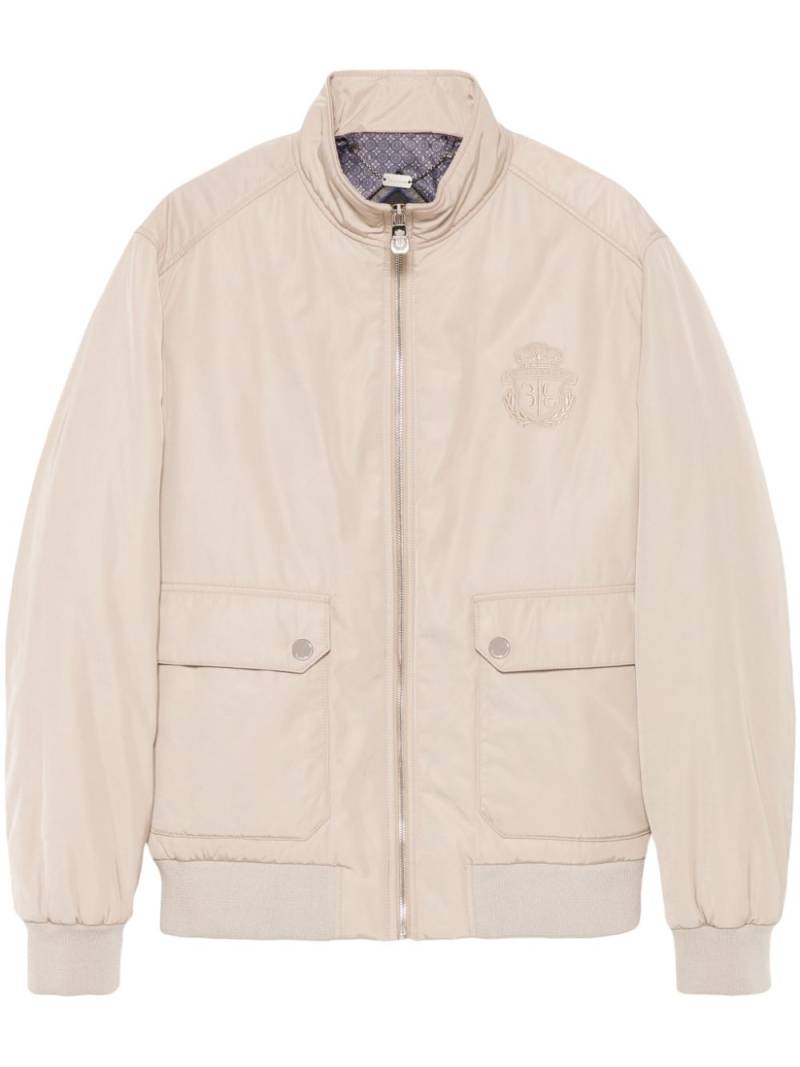 Billionaire logo-embroidered jacket - Neutrals von Billionaire